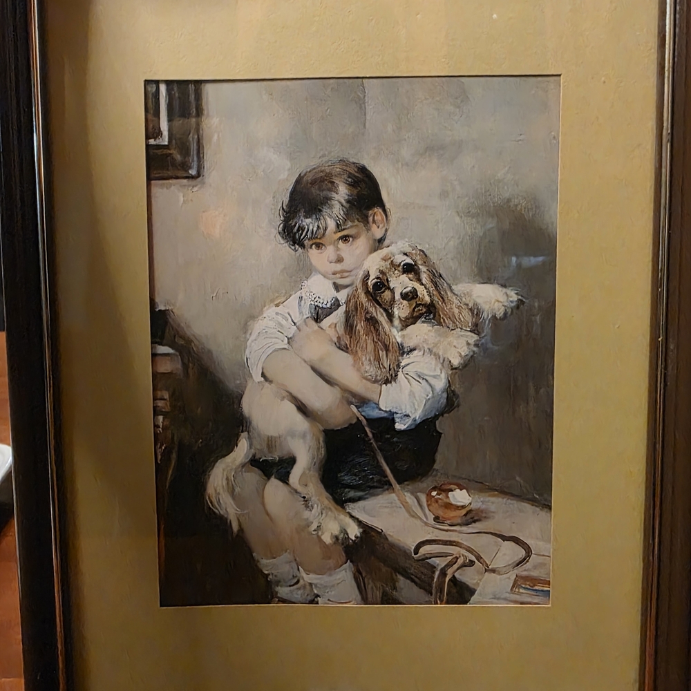 Vintage Rico Tomaso Print "Anxious Moments"